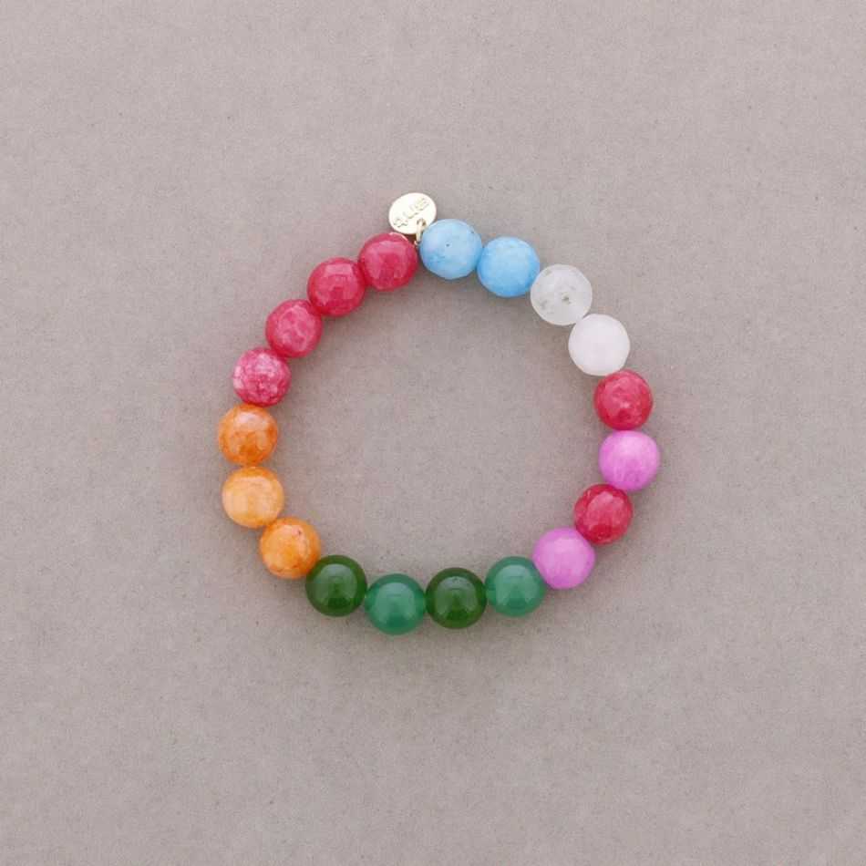 ELASTIC BRACELET WITH COLORED STONES