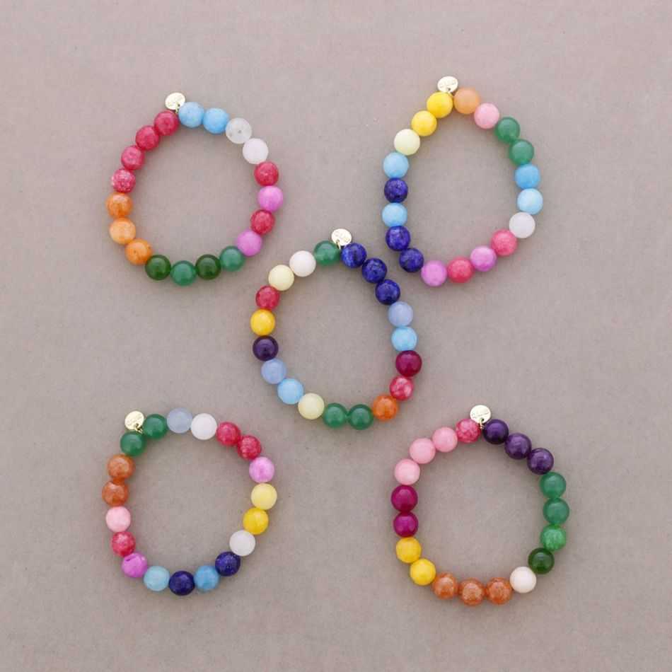 ELASTIC BRACELET WITH COLORED STONES