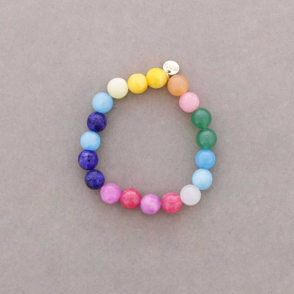 PULSERA ELÁSTICA PIEDRAS COLORES