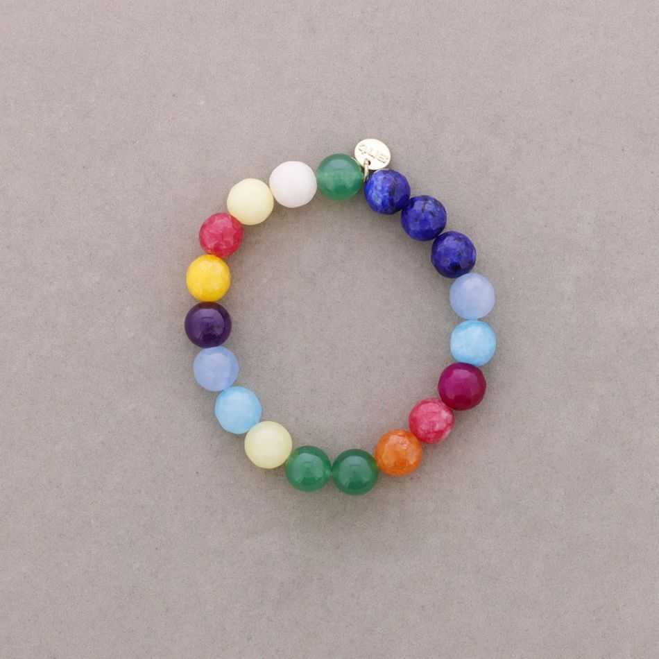 ELASTIC BRACELET WITH COLORED STONES