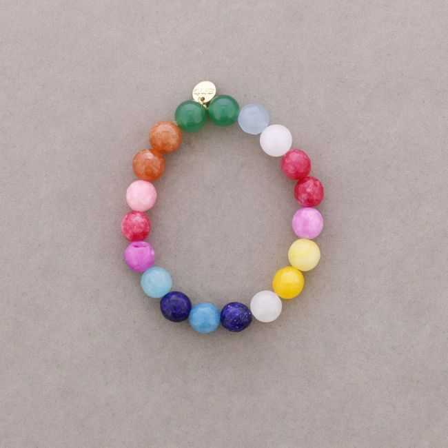 PULSERA ELÁSTICA PIEDRAS COLORES