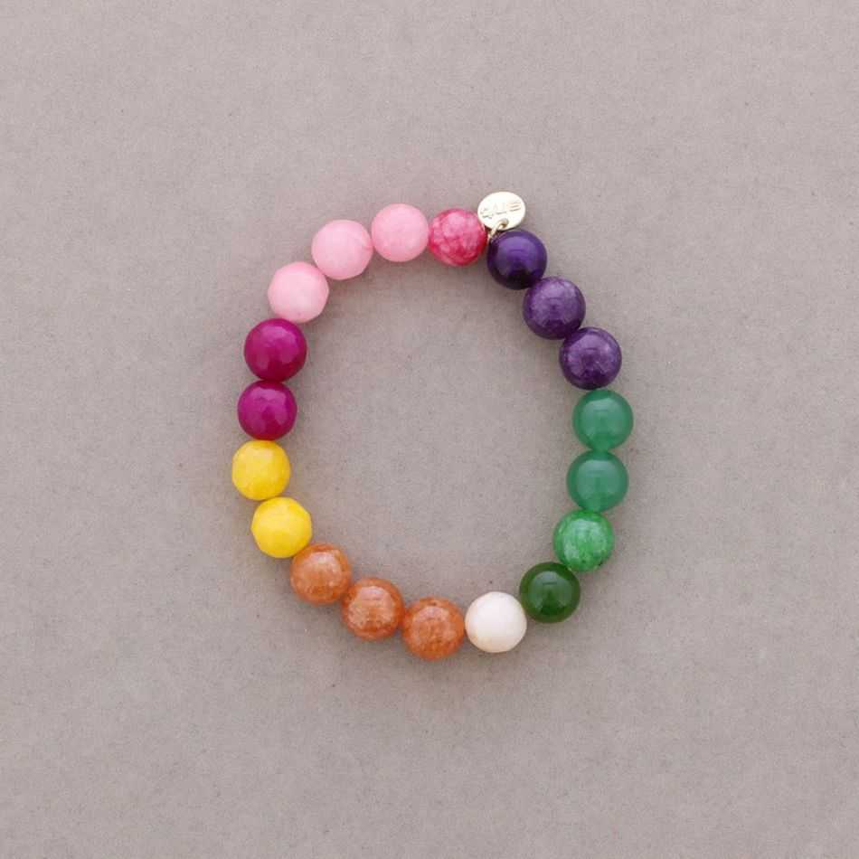 PULSERA ELÁSTICA PIEDRAS COLORES