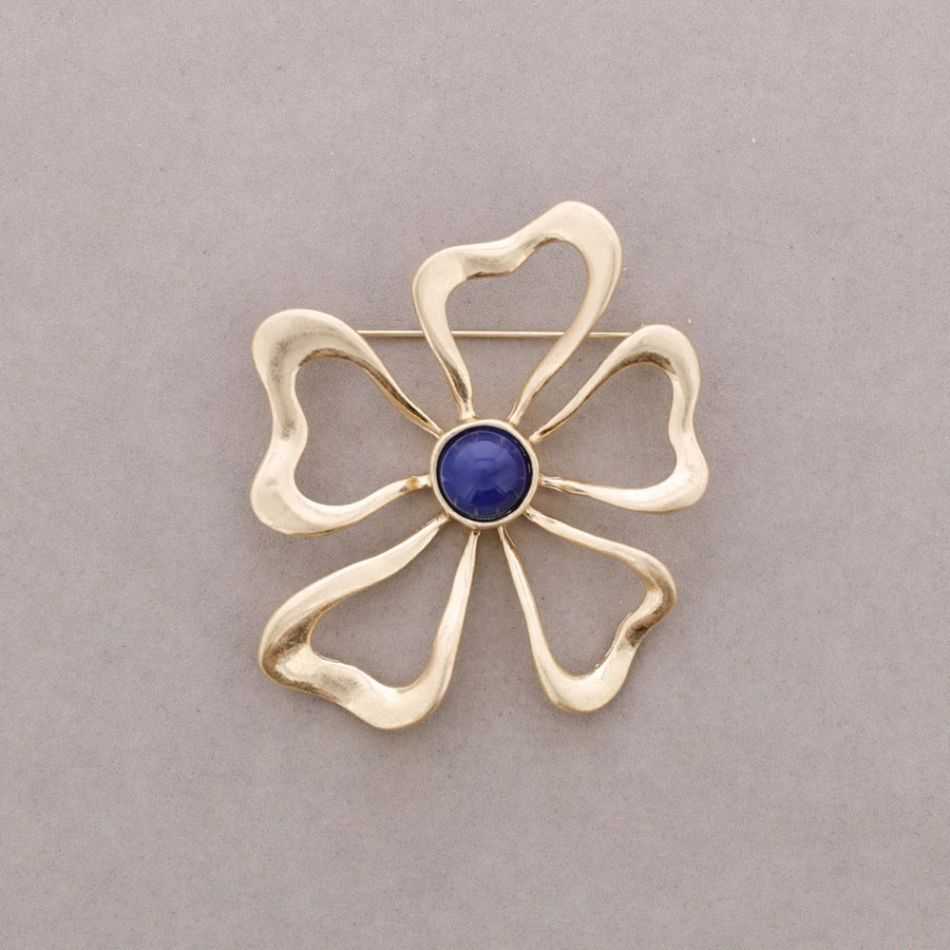 BROCHE FLOR METAL RESINA
