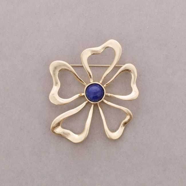 BROCHE FLOR METAL RESINA