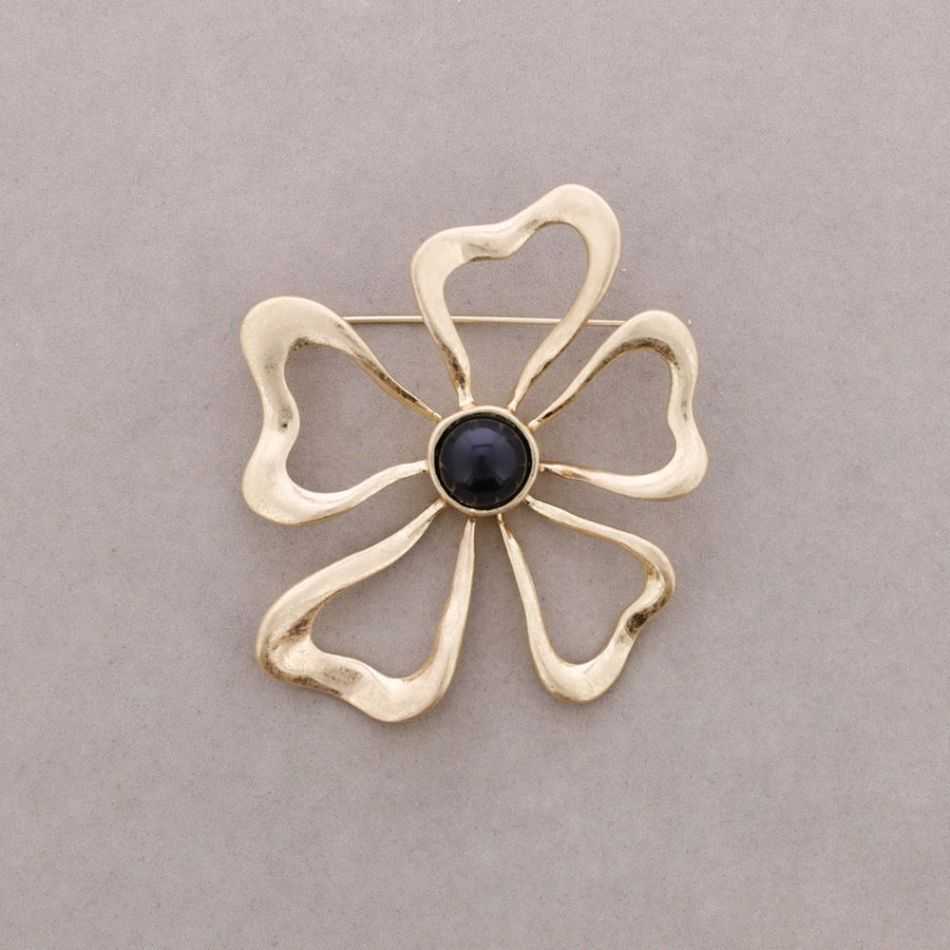 BROCHE FLOR METAL RESINA