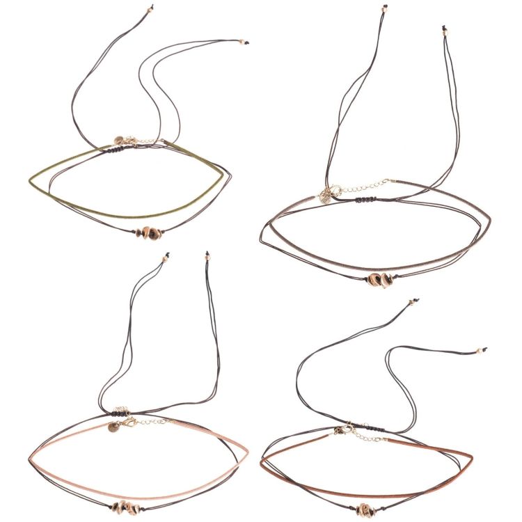 CHOKER SET 2 PIEZAS CUENTAS METAL 2