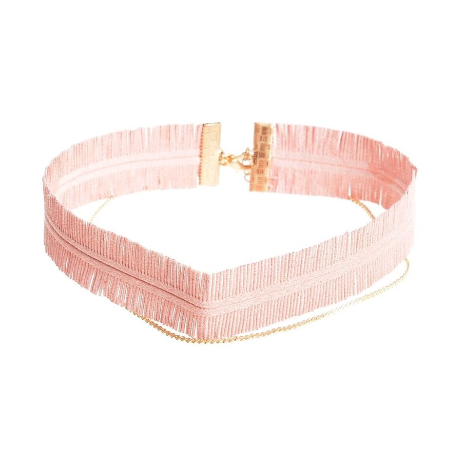 SUEDE CHAIN CHOKER SET 2 PIECES