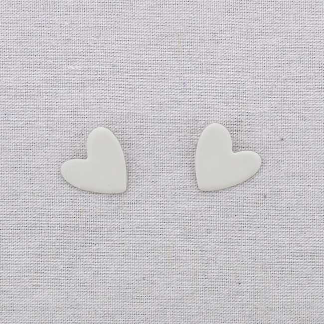 PENDIENTES PRESIÓN ACERO CORAZÓN ESMALTE