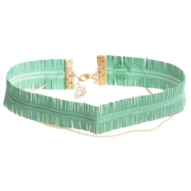 SUEDE CHAIN CHOKER SET 2 PIECES
