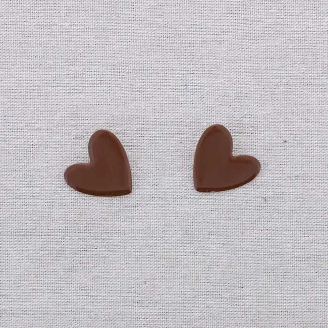 PENDIENTES PRESIÓN ACERO CORAZÓN ESMALTE