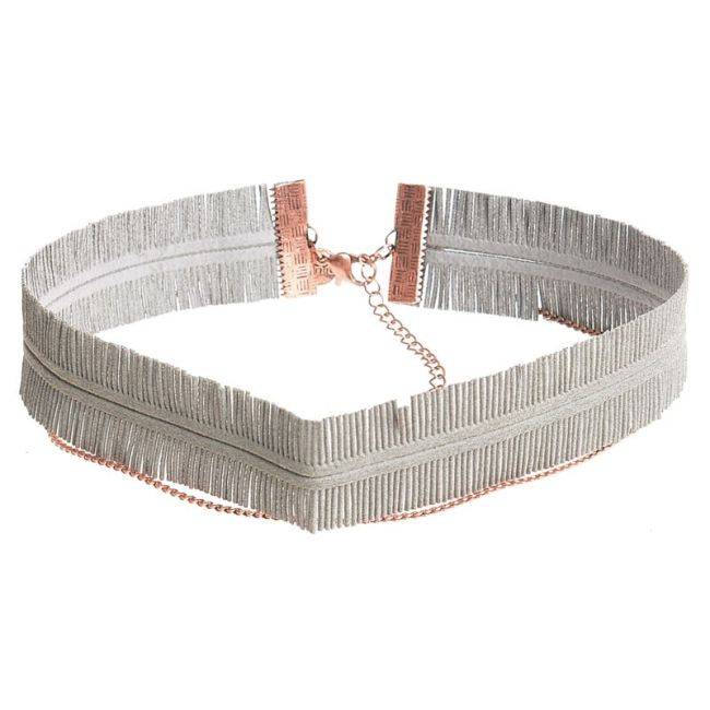 SUEDE CHAIN CHOKER SET 2 PIECES