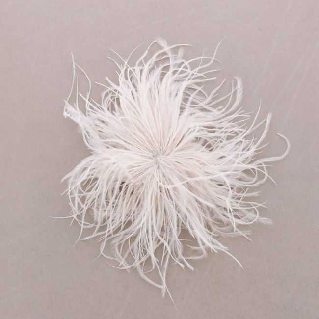 OSTRICH FEATHER BROOCH 10-15CM