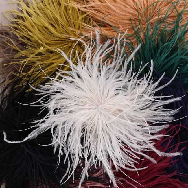 BROCHE PLUMAS AVESTRUZ 10-15CM