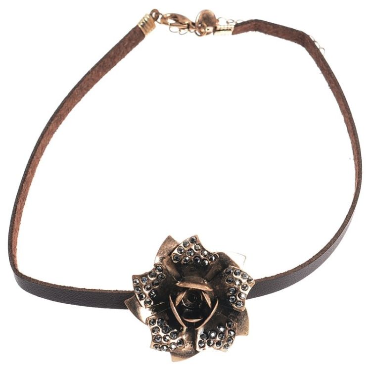 CHOKER ROSA METAL STRASS 2