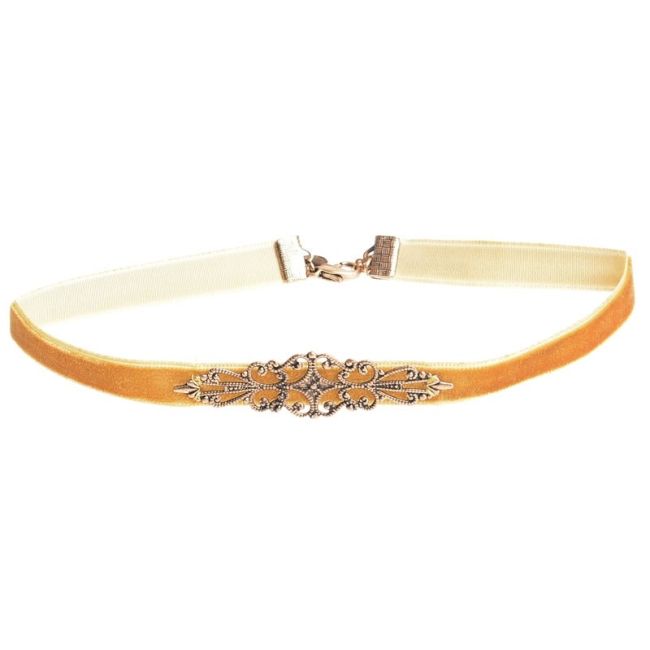 CHOKER CINTA TERCIOPELO FILIGRANA METAL