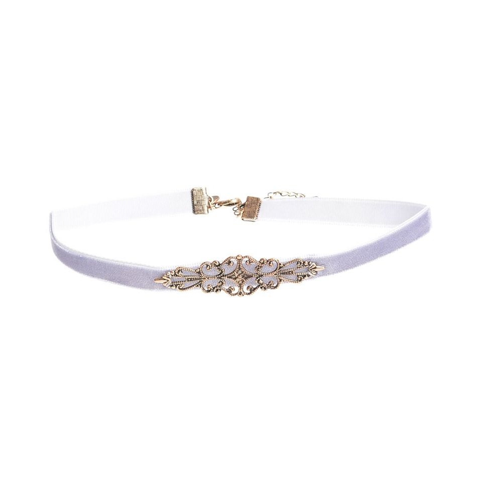 CHOKER CINTA TERCIOPELO FILIGRANA METAL