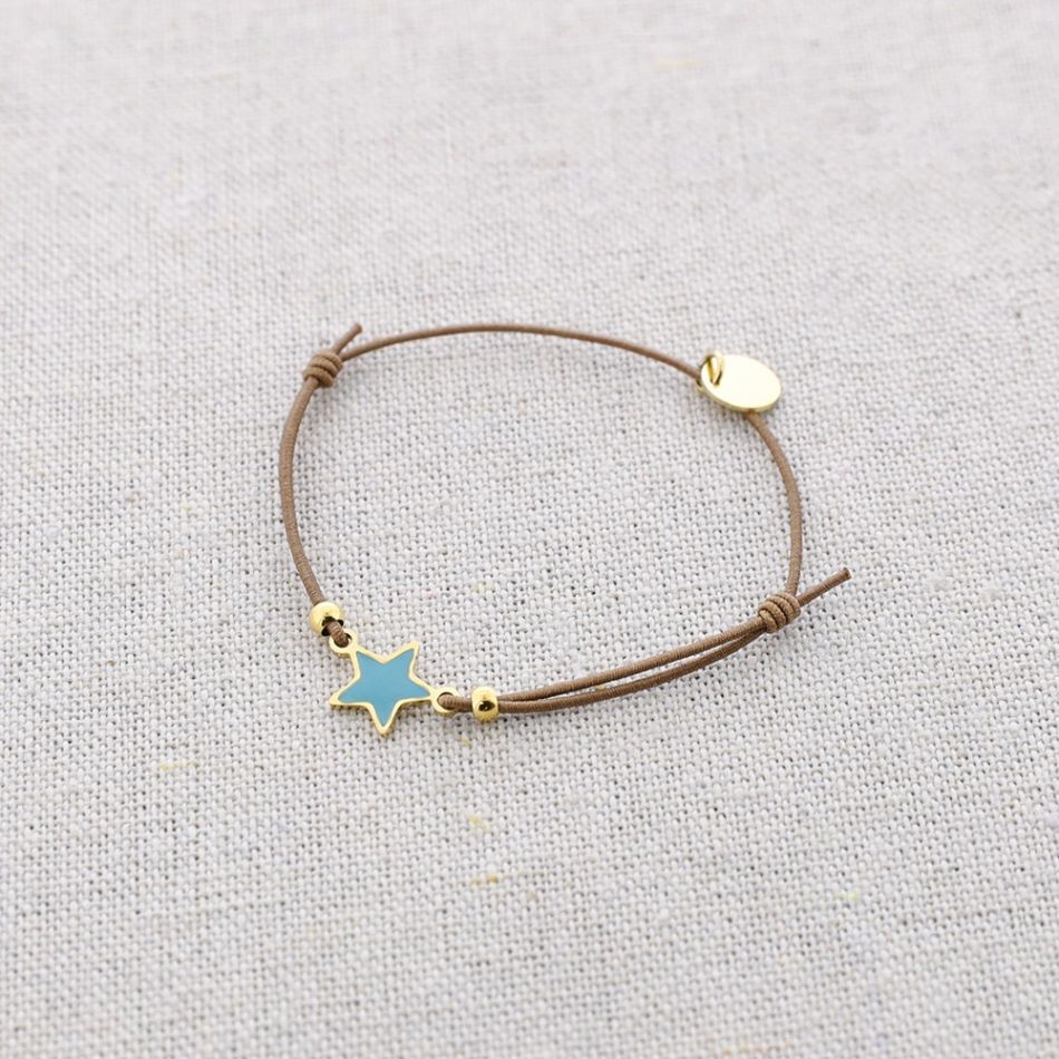 PULSERA ELÁSTICA ACERO ESTRELLA ESMALTE