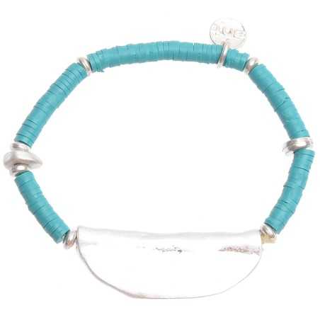 FIMO ELASTIC BRACELET WITH METAL BEADS