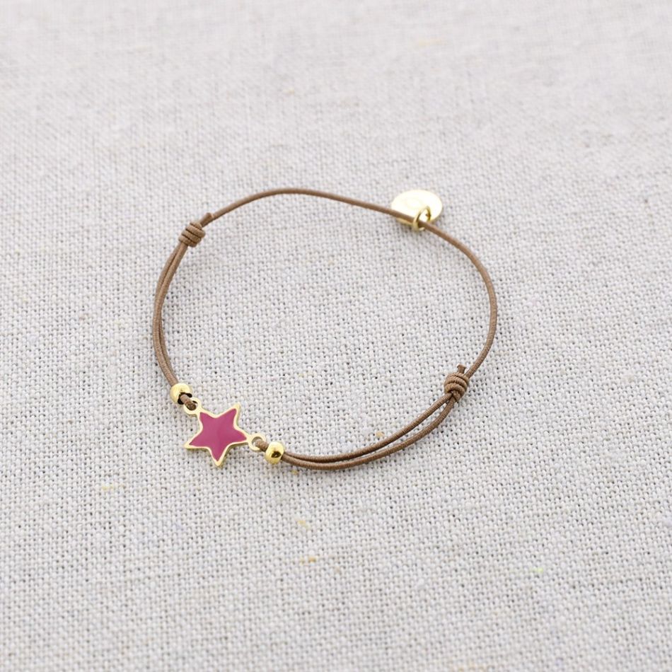 ELASTIC ENAMEL STAR STEEL BRACELET