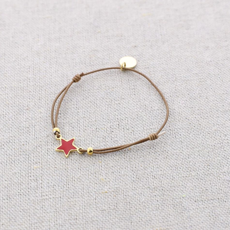 PULSERA ELÁSTICA ACERO ESTRELLA ESMALTE
