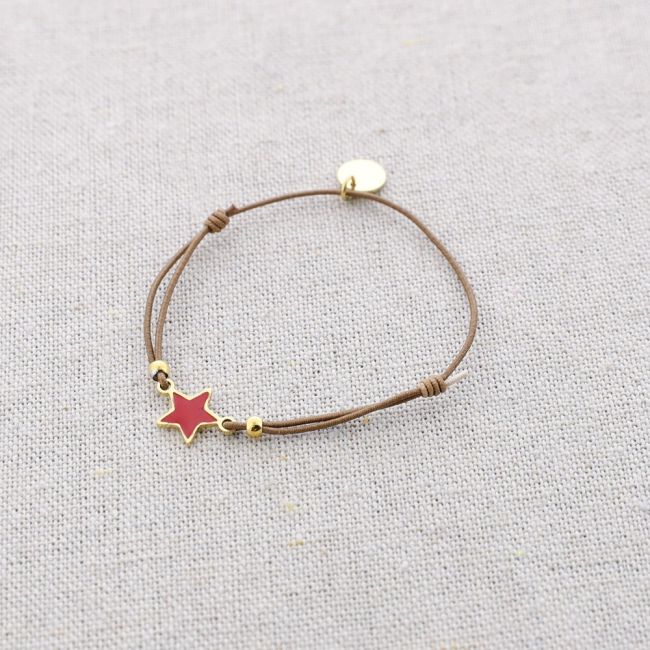 ELASTIC ENAMEL STAR STEEL BRACELET