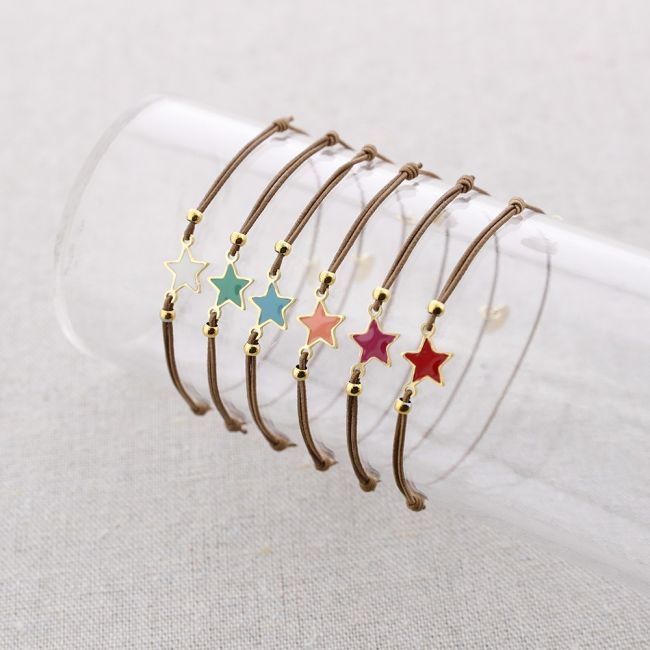 ELASTIC ENAMEL STAR STEEL BRACELET