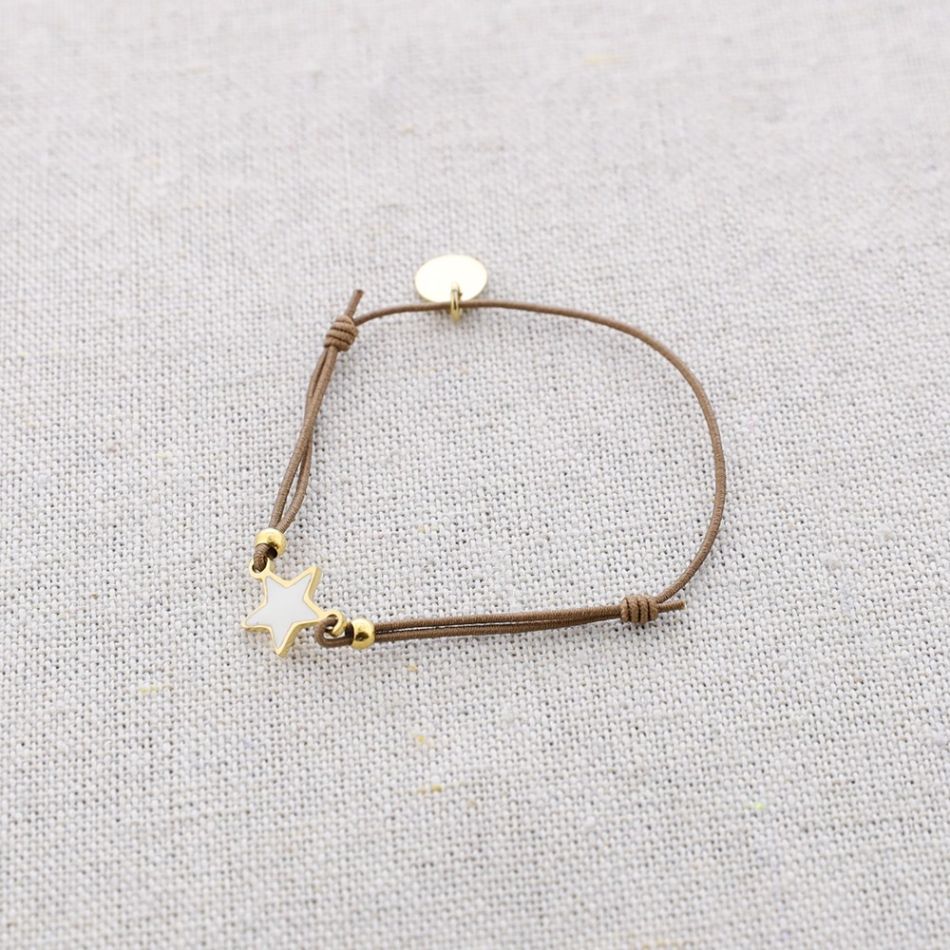 ELASTIC ENAMEL STAR STEEL BRACELET