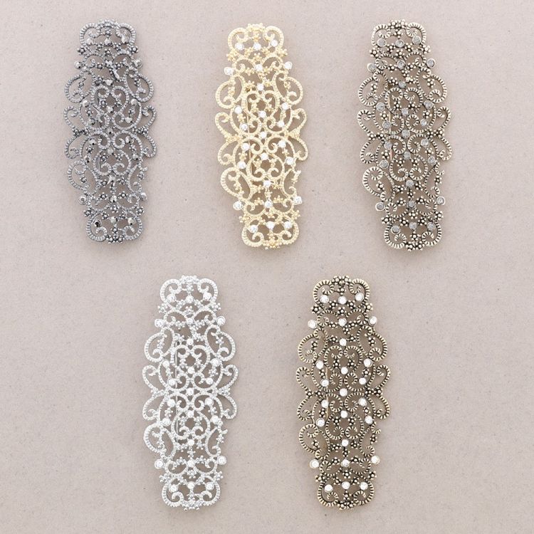 METAL CRYSTAL SADDLE BROOCH 2