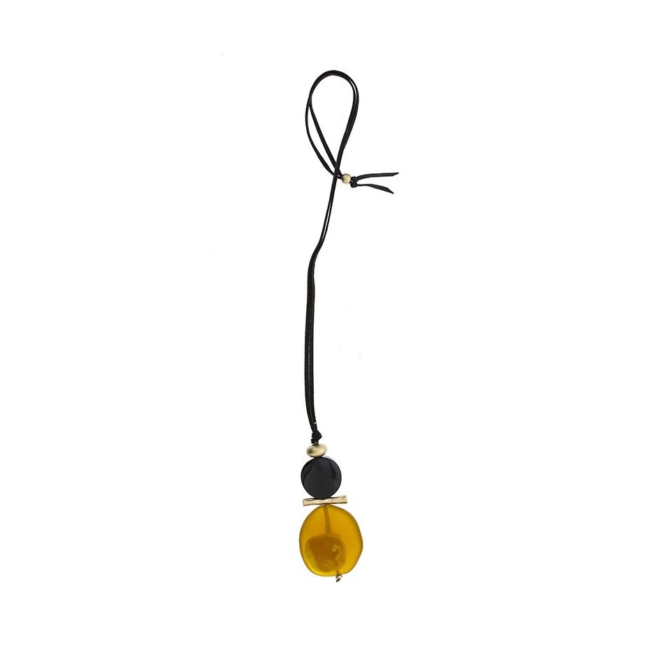 COLLAR LARGO COLGANTES RESINA