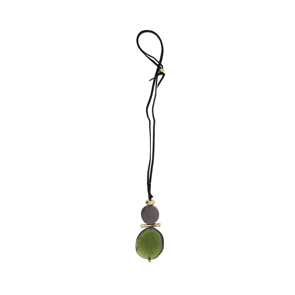 COLLAR LARGO COLGANTES RESINA