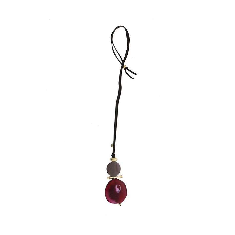 COLLAR LARGO COLGANTES RESINA
