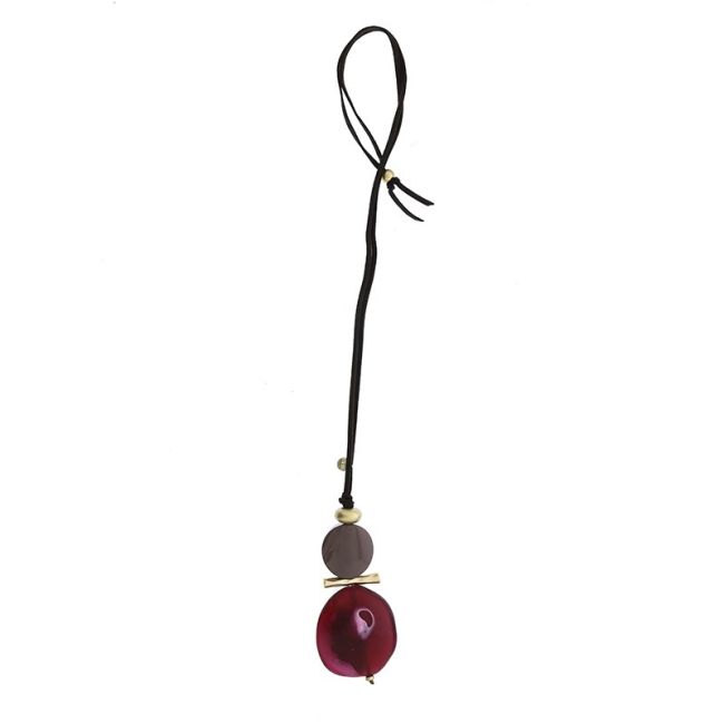 LONG NECKLACE RESIN PENDANTS