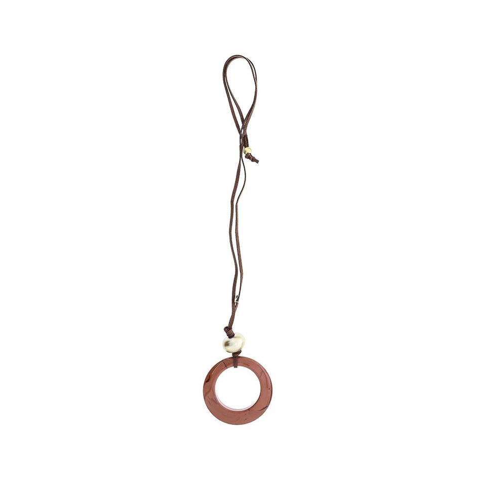 COLLAR LARGO COLGANTE RESINA