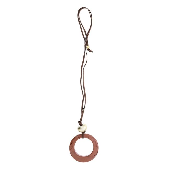 LONG RESIN PENDANT NECKLACE