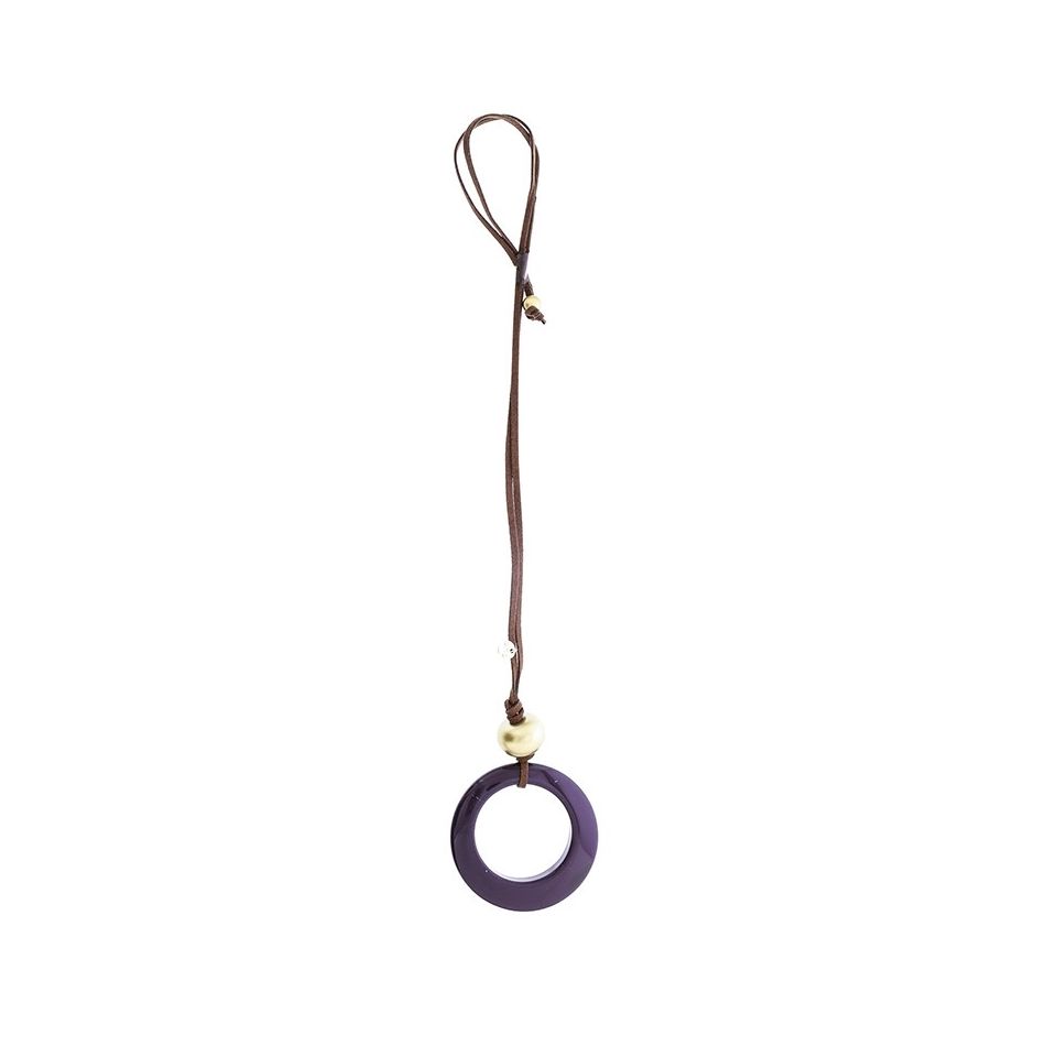 COLLAR LARGO COLGANTE RESINA