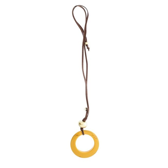 COLLAR LARGO COLGANTE RESINA