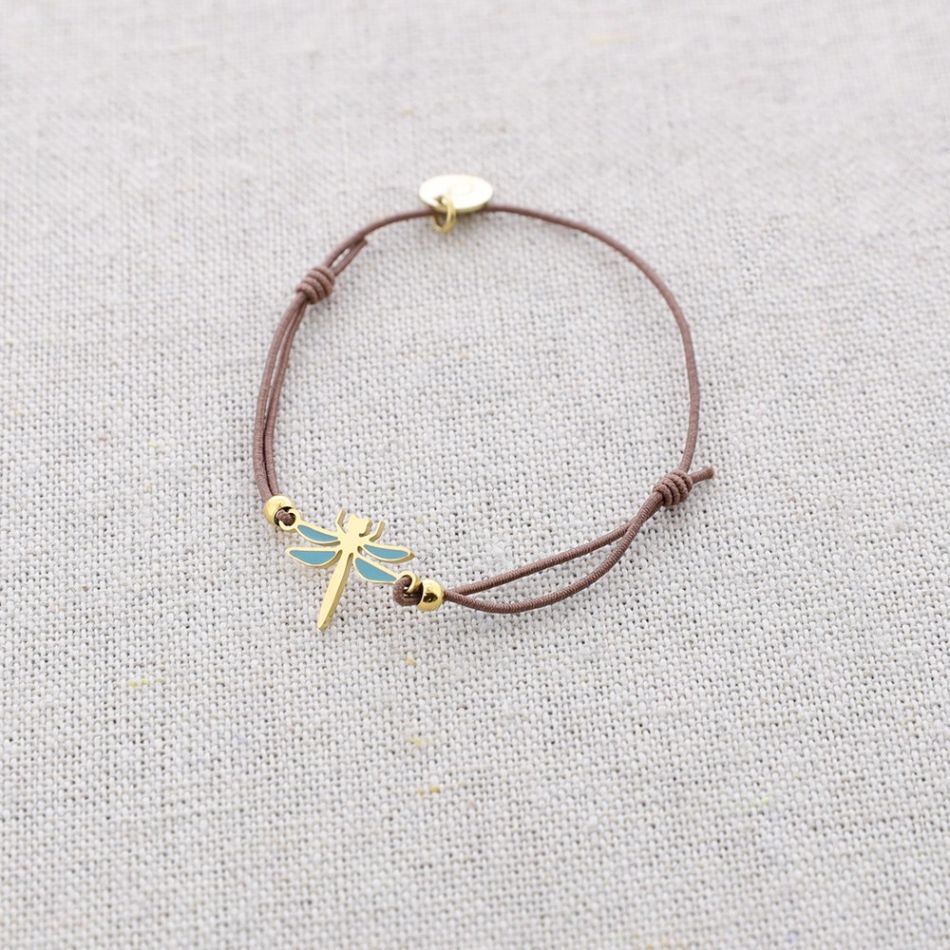 DRAGONFLY ENAMEL ELASTIC STEEL BRACELET