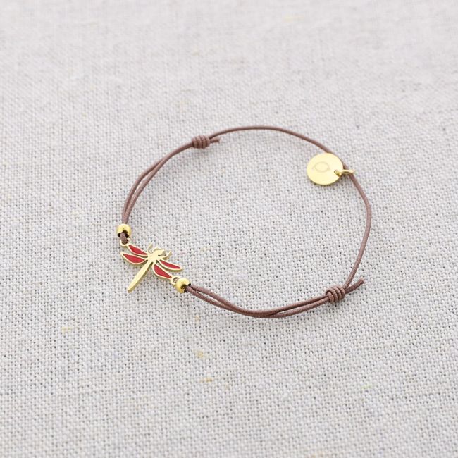 PULSERA ELÁSTICA ACERO LIBÉLULA ESMALTE