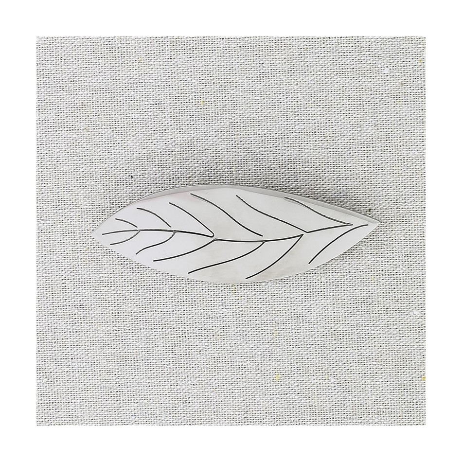 BROCHE ACERO HOJA