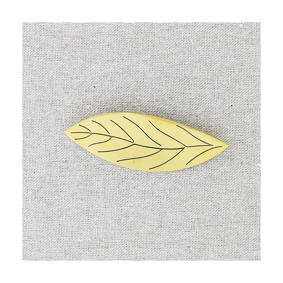 BROCHE ACERO HOJA
