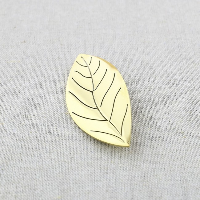 BROCHE ACERO HOJA