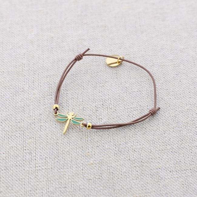 DRAGONFLY ENAMEL ELASTIC STEEL BRACELET
