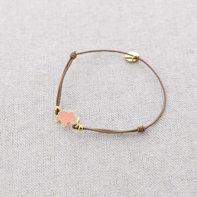 ENAMEL ELEPHANT STEEL ELASTIC BRACELET