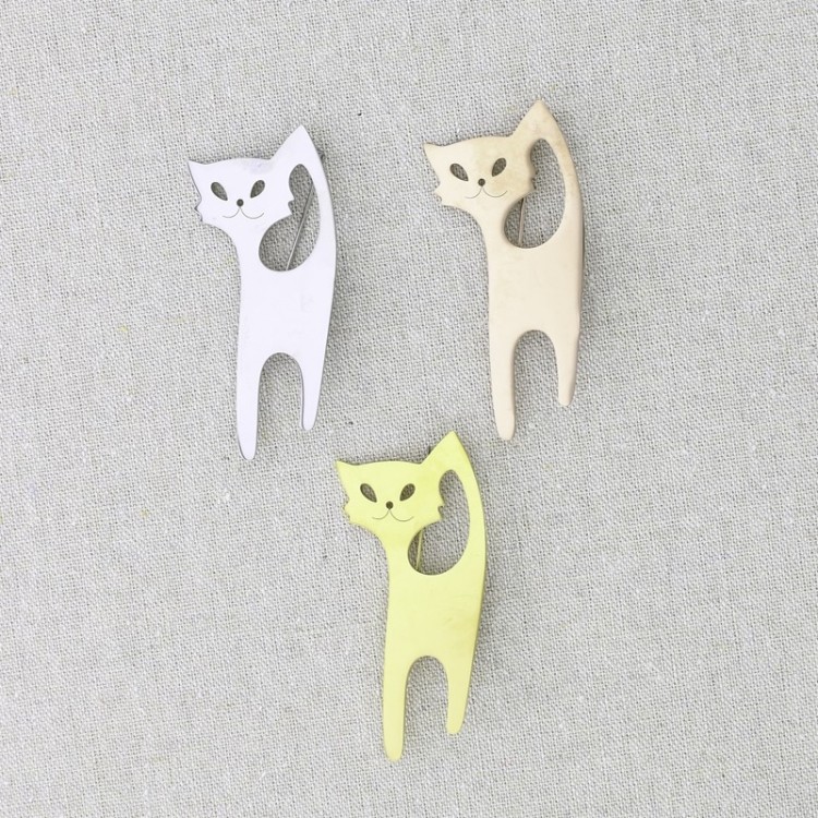 BROCHE ACERO GATO 2
