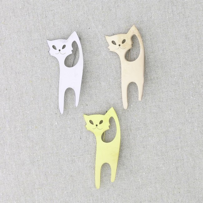 BROCHE ACERO GATO