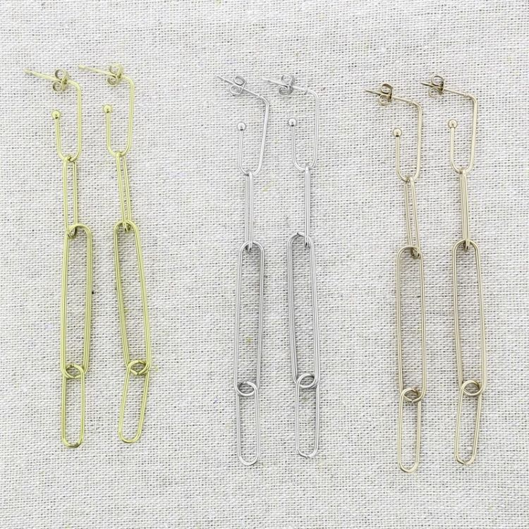 STEEL LINK EARRINGS 2