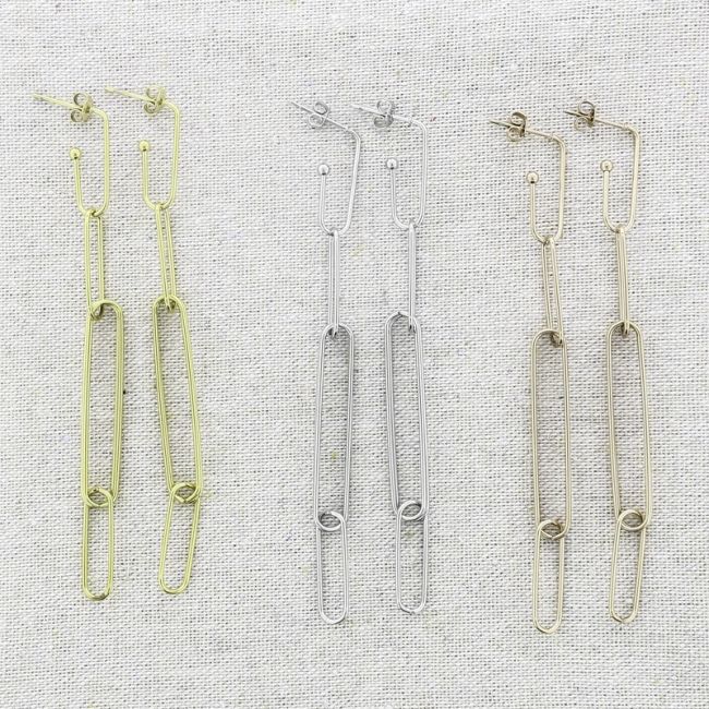STEEL LINK EARRINGS
