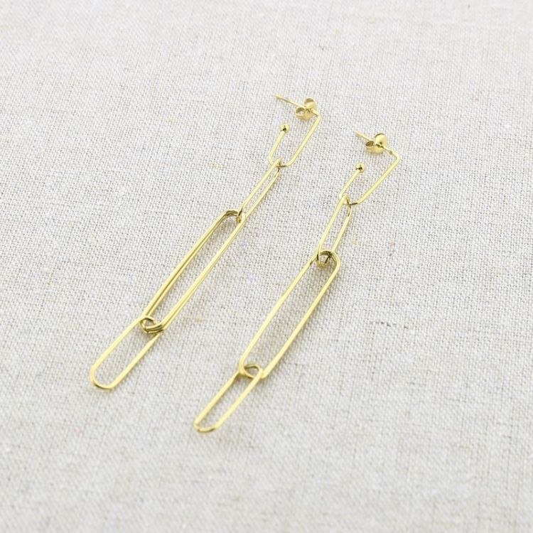 PENDIENTES ACERO ESLABONES