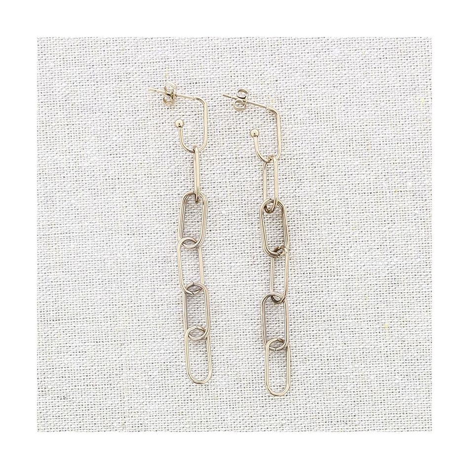 STEEL LINK EARRINGS
