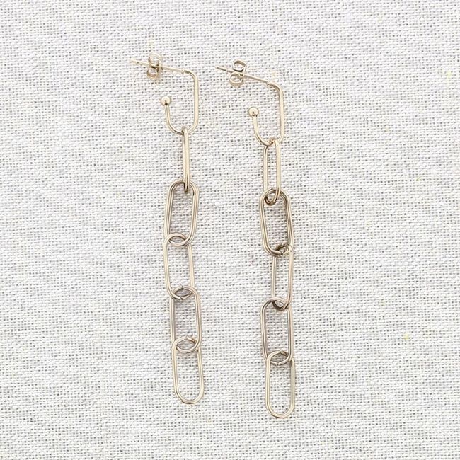 STEEL LINK EARRINGS